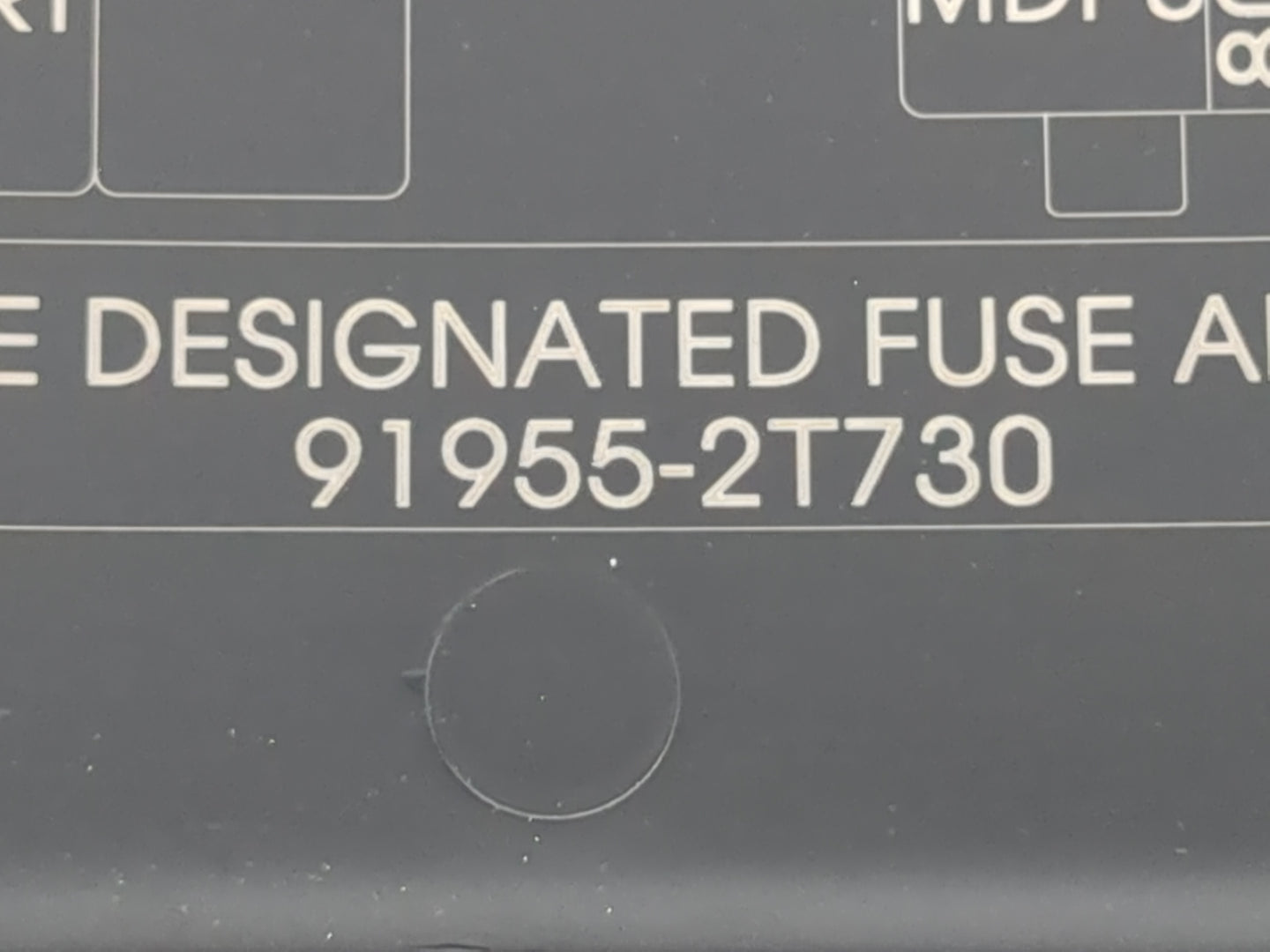 2014-2015 Kia Optima Fusebox Fuse Box Panel Relay Module P/N:91955-2T730 Fits Fits 2014 2015 OEM Used Auto Parts - Oemusedau