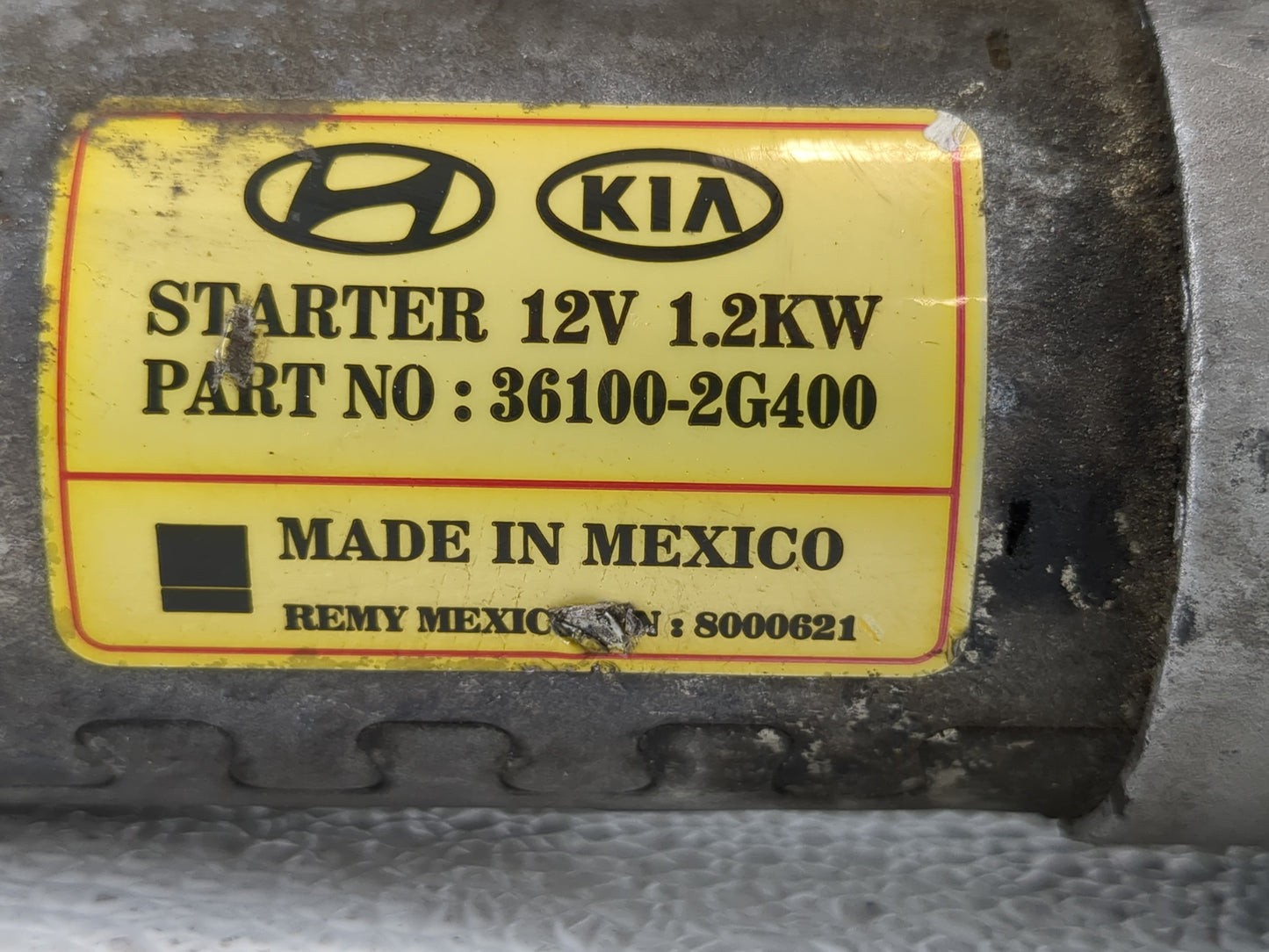 2014-2015 Kia Optima Car Starter Motor Solenoid OEM P/N:36100-2G400 Fits Fits 2014 2015 2016 OEM Used Auto Parts - Oemusedau