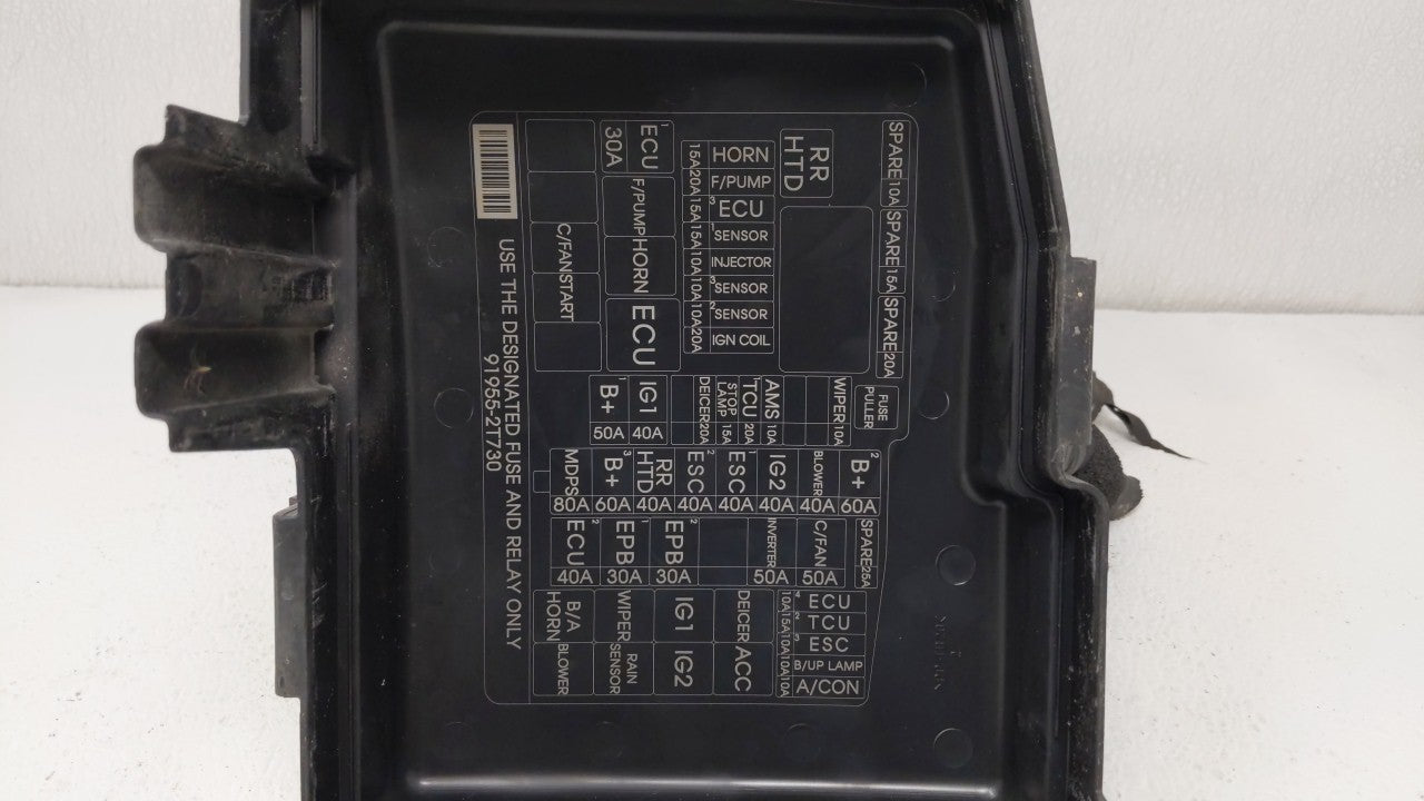 2014-2015 Kia Optima Fusebox Fuse Box Panel Relay Module P/N:91250-4C700 91955-2T730 Fits Fits 2014 2015 OEM Used Auto Parts