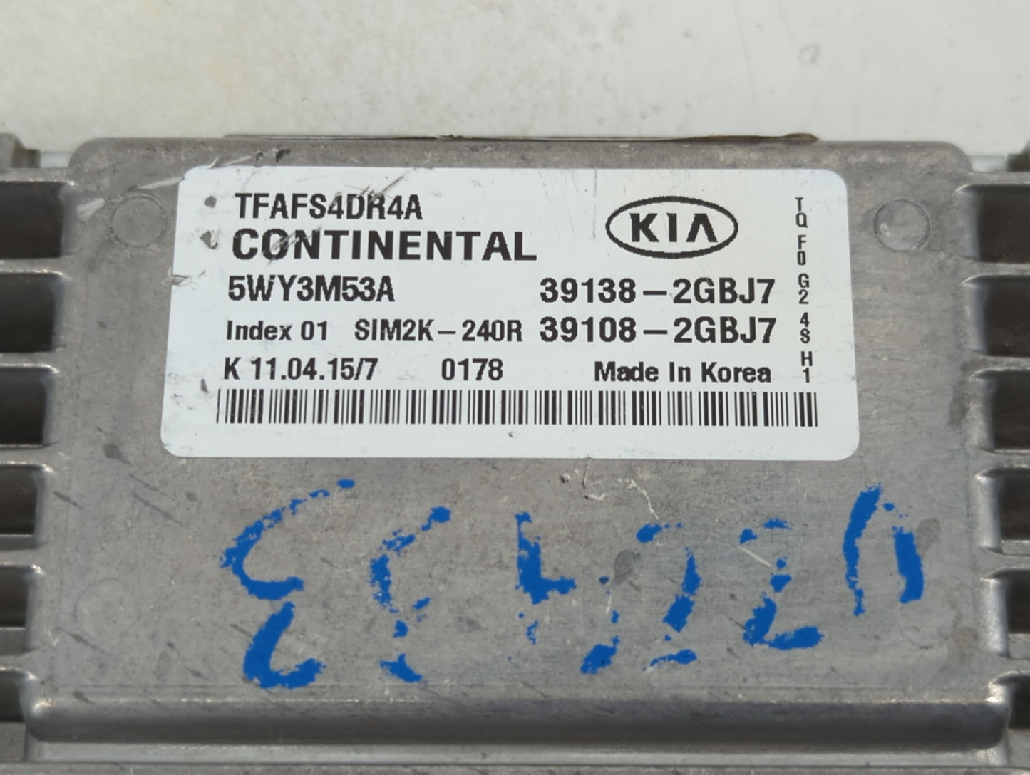 2015 Kia Optima PCM Engine Control Computer ECU ECM PCU OEM P/N:39108-2GBJ7 39138-2GBJ7 Fits OEM Used Auto Parts - Oemusedau
