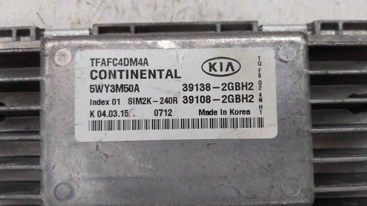 2015 Kia Optima PCM Engine Control Computer ECU ECM PCU OEM P/N:39138-2GBH2 39108-2GBH2, 391382GBH2, 391082GBH2 Fits OEM Use