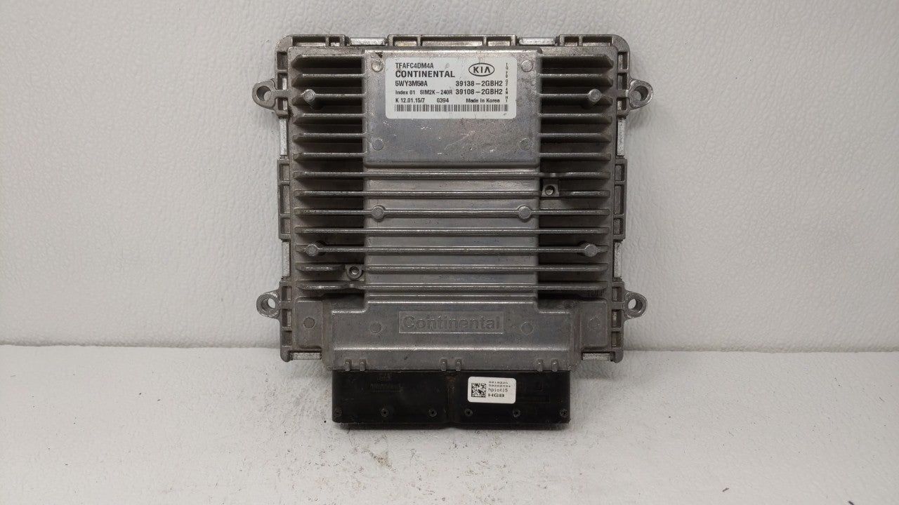 2015 Kia Optima PCM Engine Control Computer ECU ECM PCU OEM P/N:39138-2GBH2 39108-2GBH2 Fits OEM Used Auto Parts - Oemusedau
