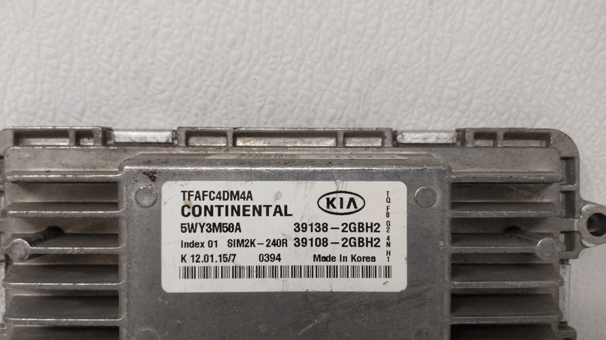 2015 Kia Optima PCM Engine Control Computer ECU ECM PCU OEM P/N:39138-2GBH2 39108-2GBH2 OEM Used Auto Parts - Oemusedautopar