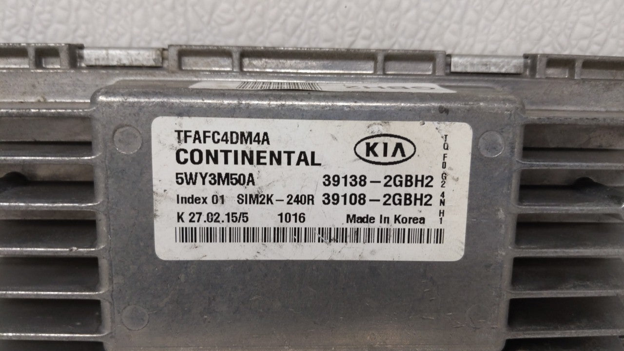 2015 Kia Optima PCM Engine Control Computer ECU ECM PCU OEM P/N:39138-2GBH2 39108-2GBH2 Fits OEM Used Auto Parts - Oemusedau
