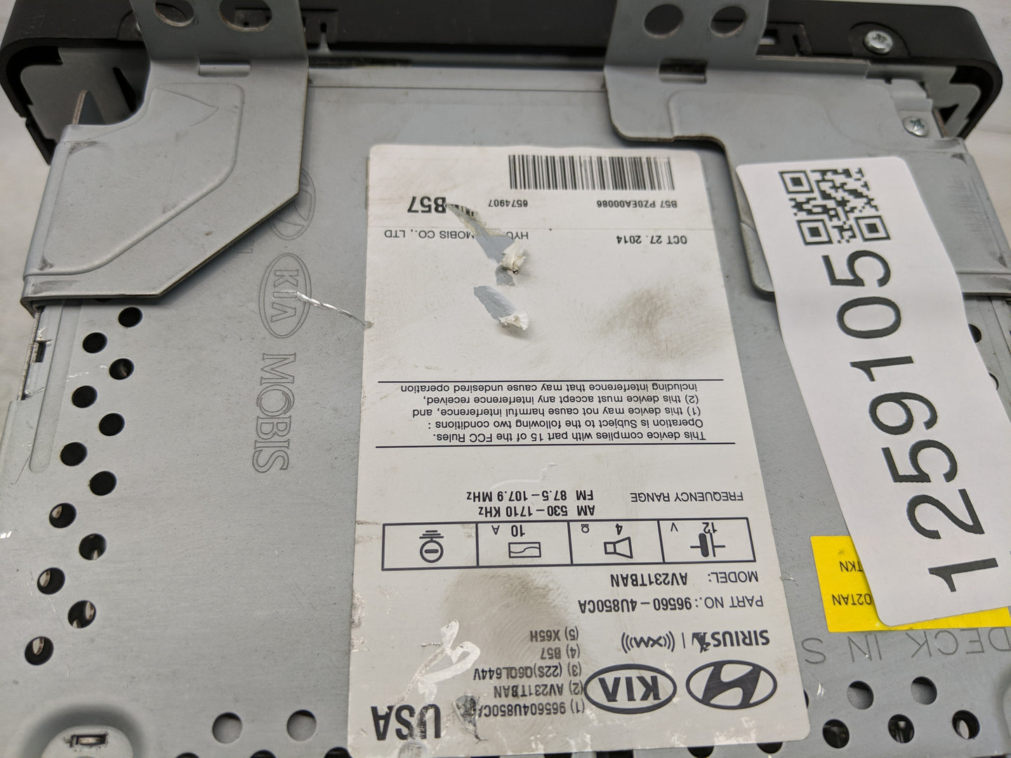 2014-2016 Kia Optima Radio AM FM Cd Player Receiver Replacement P/N:96170-2TBA0CA Fits Fits 2014 2015 2016 OEM Used Auto Par