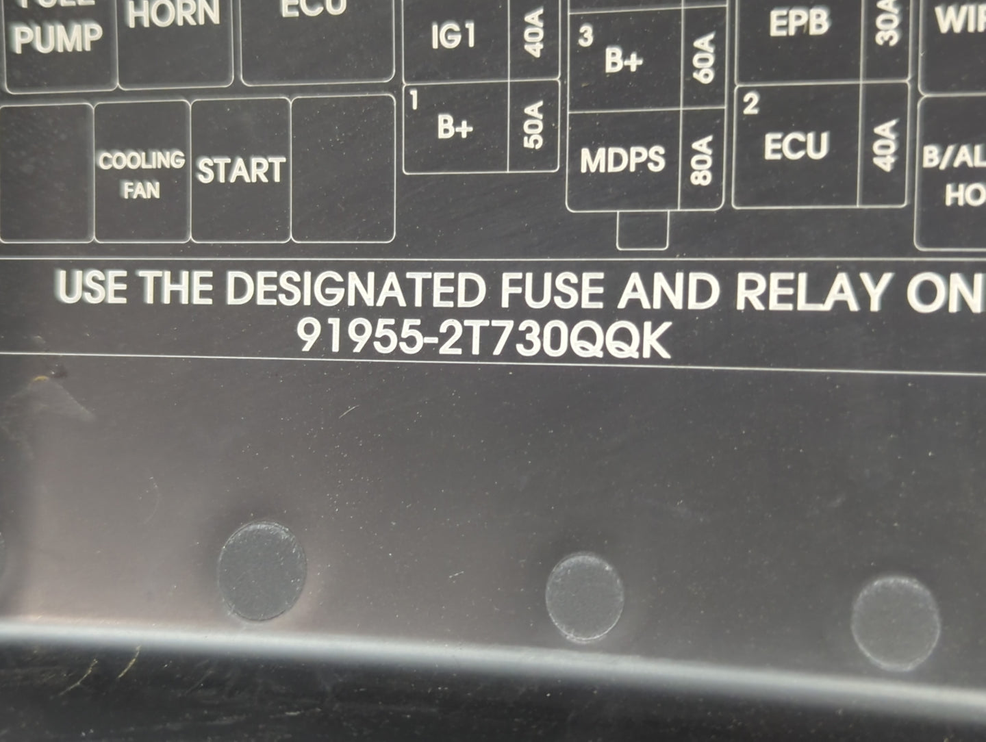 2014-2015 Kia Optima Fusebox Fuse Box Panel Relay Module P/N:91955-2T730QQK 914304C600QA Fits Fits 2014 2015 OEM Used Auto P