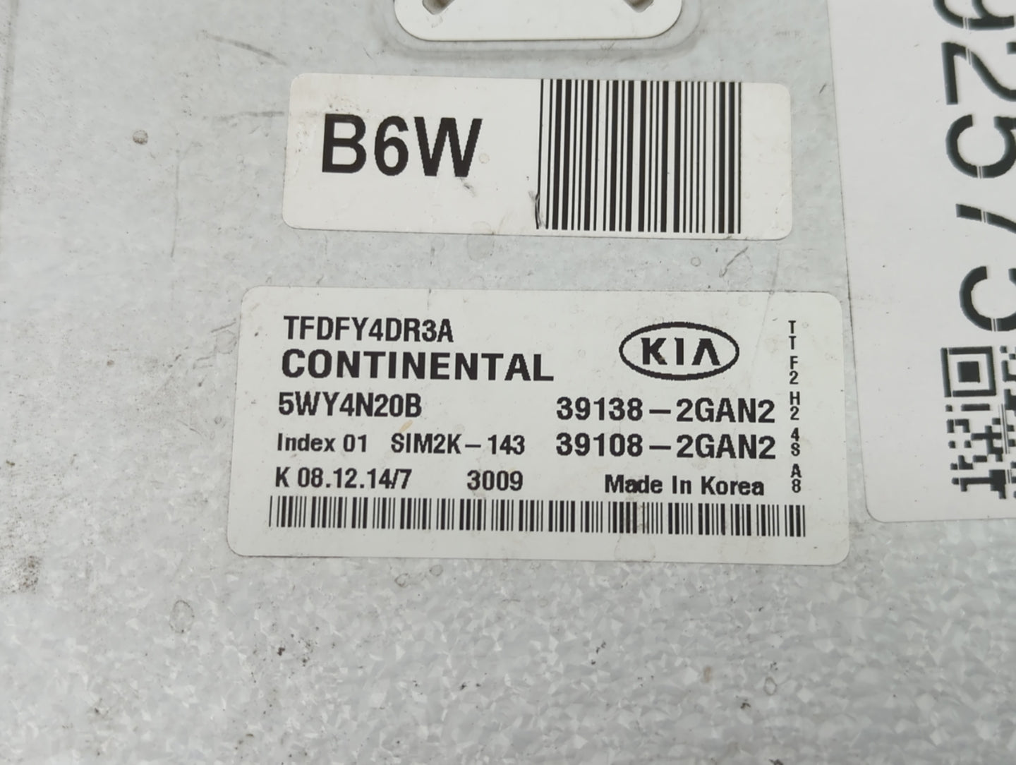 2015-2016 Kia Optima PCM Engine Control Computer ECU ECM PCU OEM P/N:39108-2GAN2 39138-2GAN2 Fits Fits 2015 2016 OEM Used Au
