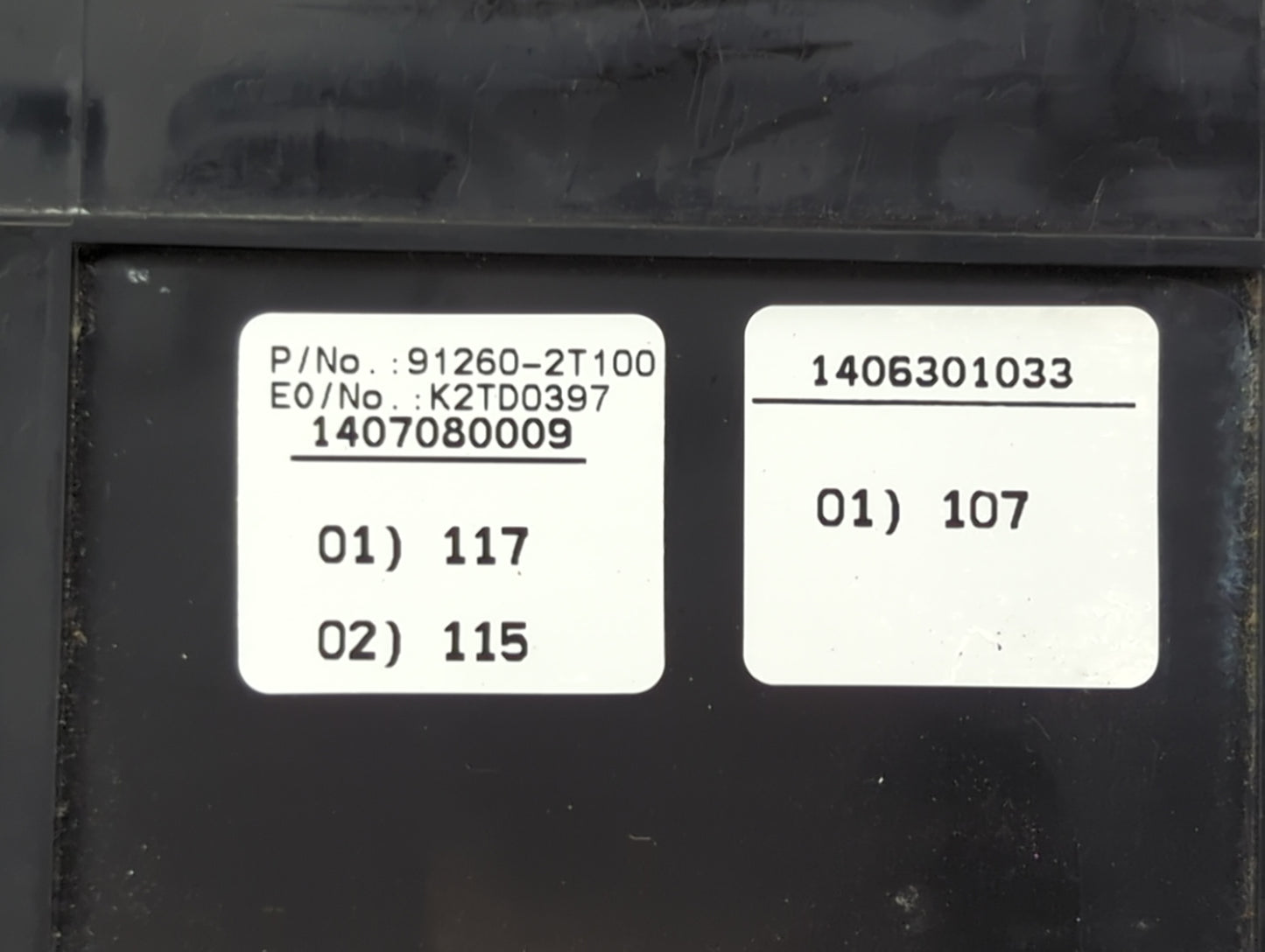 2014-2015 Kia Optima Fusebox Fuse Box Panel Relay Module P/N:91260-2T100 Fits Fits 2014 2015 OEM Used Auto Parts - Oemusedau