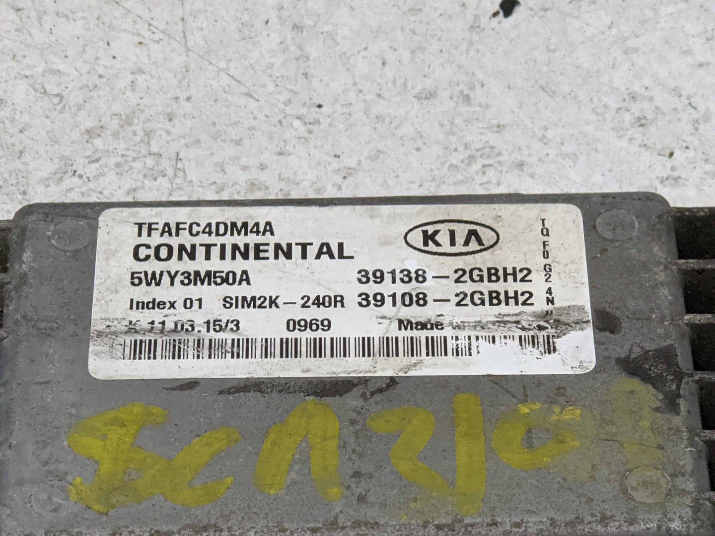 2014-2015 Kia Optima PCM Engine Control Computer ECU ECM PCU OEM P/N:39108-2GBH2 39138-2GBH2 Fits Fits 2014 2015 OEM Used Au