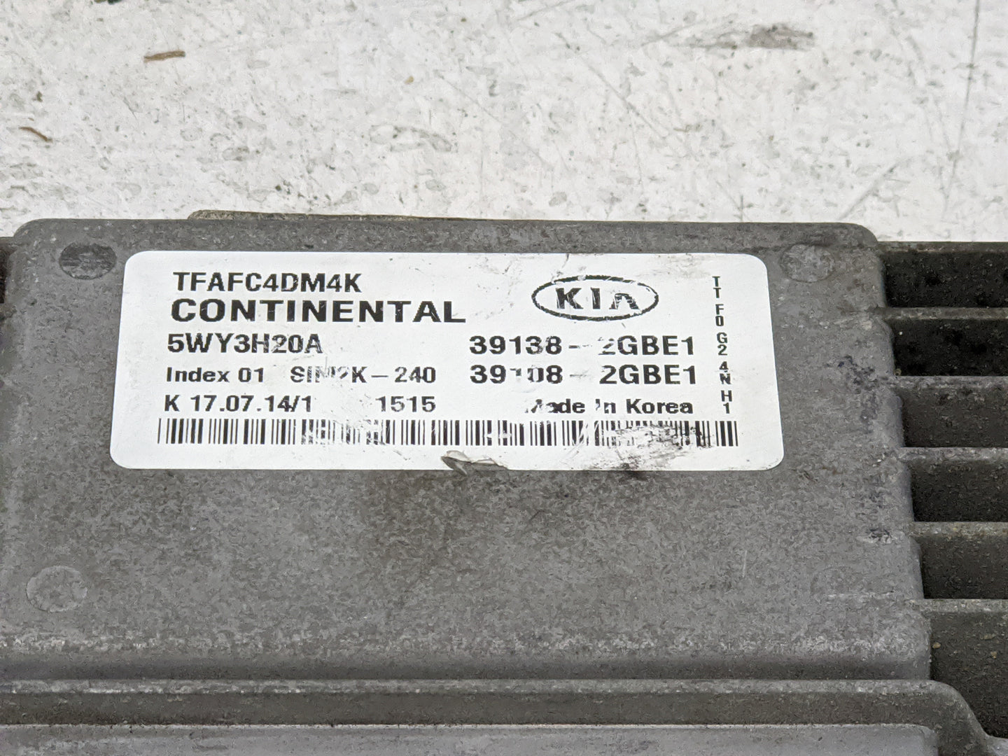 2014-2015 Kia Optima PCM Engine Control Computer ECU ECM PCU OEM P/N:39108-2GBE1 39138-2GBE1 Fits Fits 2014 2015 OEM Used Au