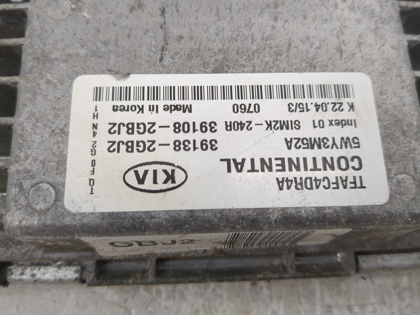 2015 Kia Optima PCM Engine Control Computer ECU ECM PCU OEM P/N:39198-2GBE1 39108-2GBE1 Fits OEM Used Auto Parts - Oemusedau
