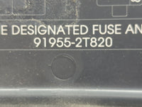 2016 Kia Optima Fusebox Fuse Box Panel Relay Module P/N:91955-2T820 Fits OEM Used Auto Parts - Oemusedautoparts1.com