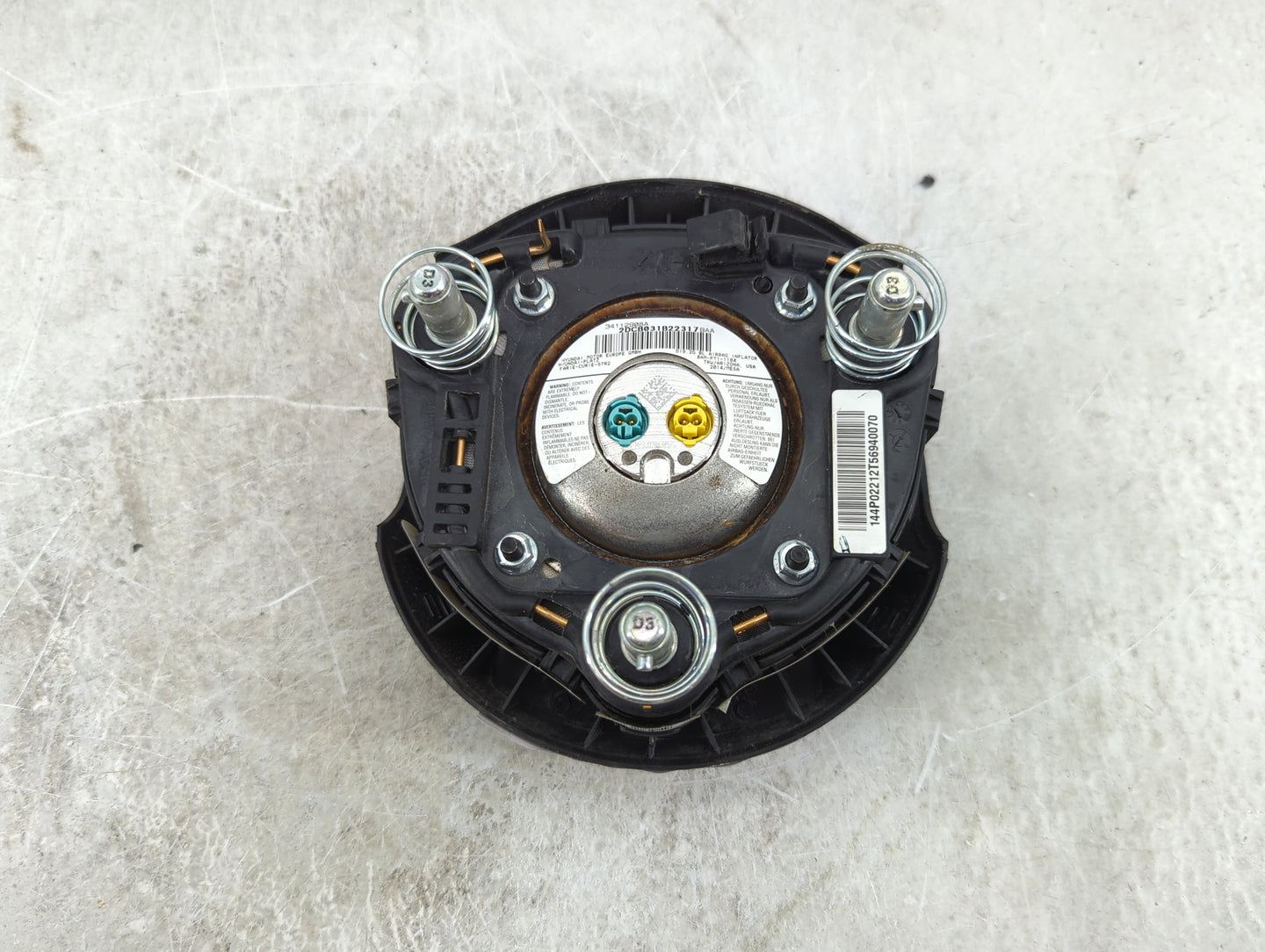 2015 Kia Optima Air Bag Driver Left Steering Wheel Mounted P/N:34112908A 2DCB031B22317BAA, BAM-PT1-1104 Fits OEM Used Auto P
