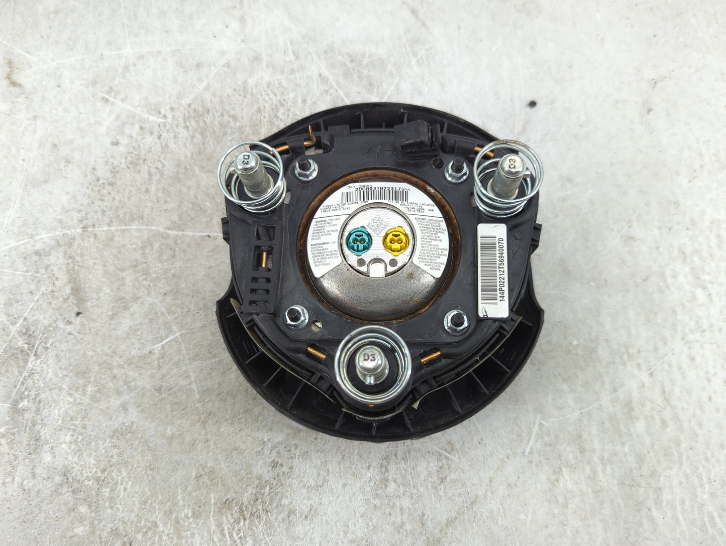 2015 Kia Optima Air Bag Driver Left Steering Wheel Mounted P/N:34112908A 2DCB031B22317BAA, BAM-PT1-1104 Fits OEM Used Auto P