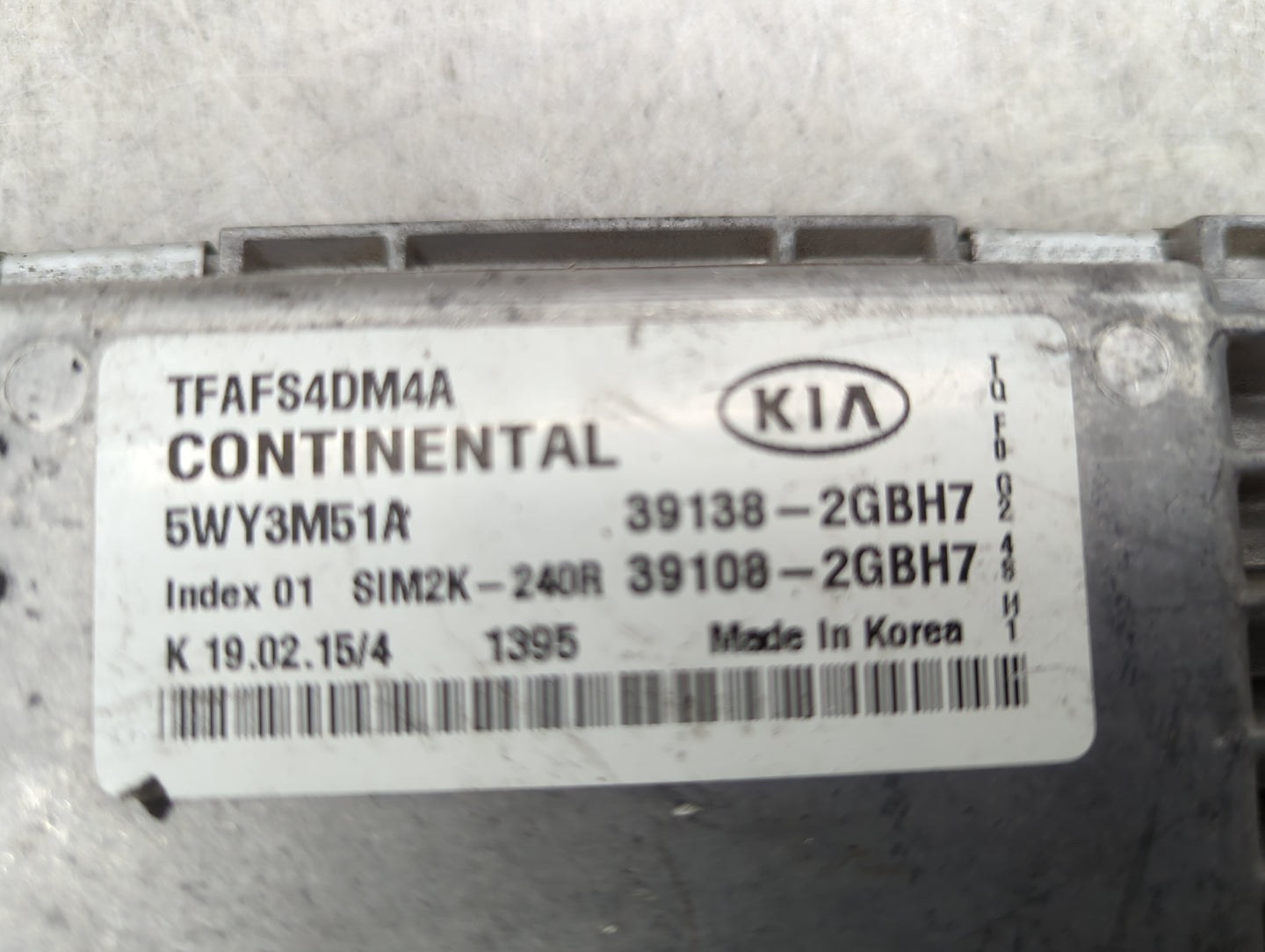 2014-2015 Kia Optima PCM Engine Control Computer ECU ECM PCU OEM P/N:39138-2GBH7 39108-2GBH7, 5WY3M51A Fits Fits 2014 2015 O