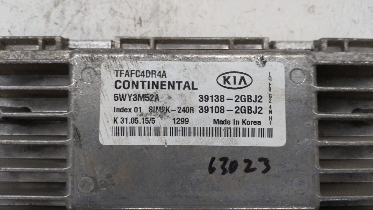 2015 Kia Optima PCM Engine Control Computer ECU ECM PCU OEM P/N:39138-2GBJ2 39108-2GBJ2, 391382GBJ2, 391082GBJ2 Fits OEM Use