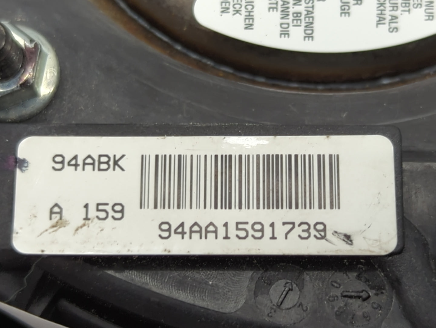 2014-2016 Kia Optima Air Bag Driver Left Steering Wheel Mounted Black - Oemusedautoparts1.com