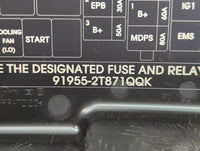 2014-2015 Kia Optima Fusebox Fuse Box Panel Relay Module P/N:91955-2T871QQK MG666078 Fits Fits 2014 2015 OEM Used Auto Parts