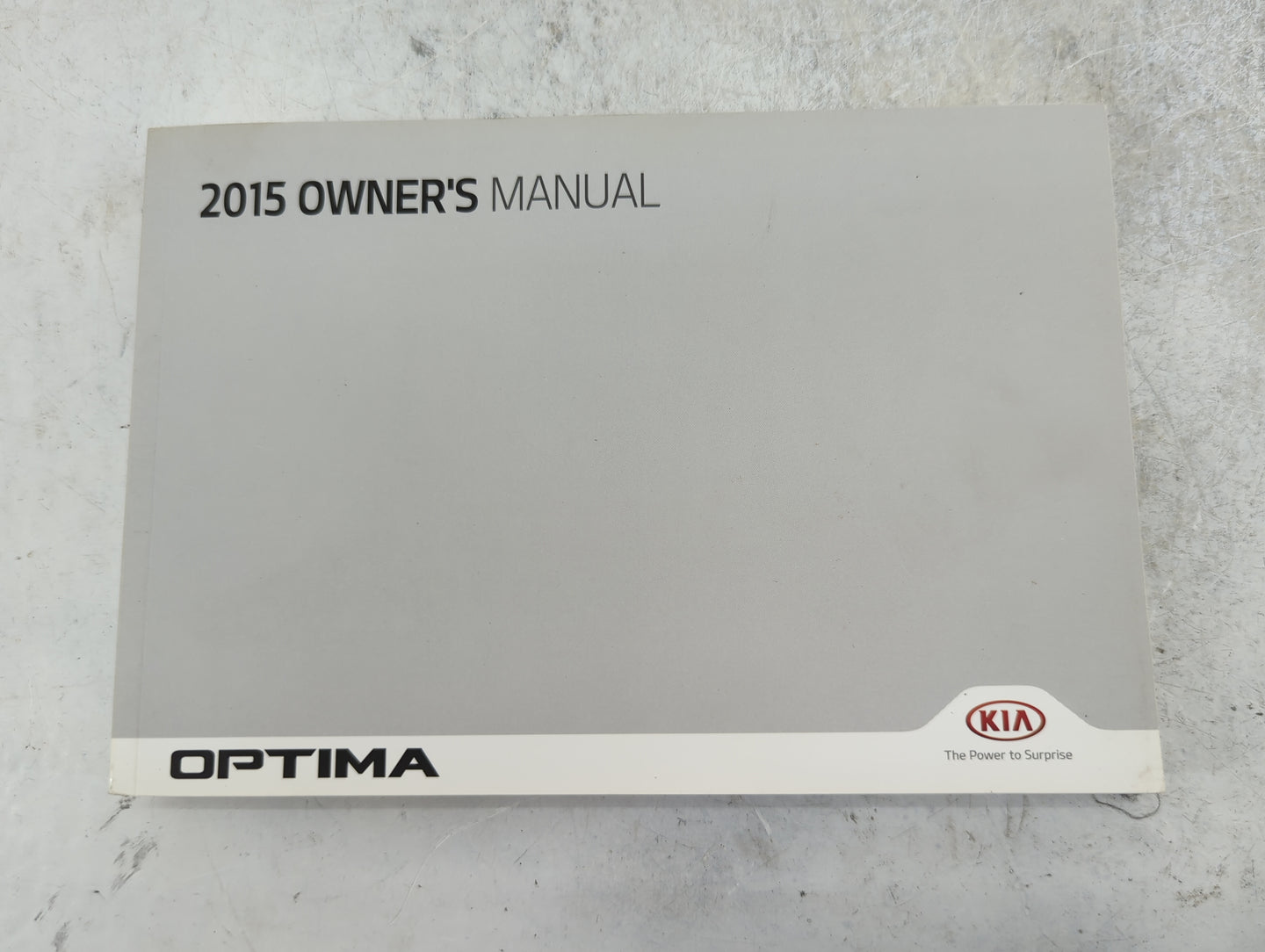2015 Kia Optima Owners Manual Book Guide P/N:F4CO-EU54I OEM Used Auto Parts - Oemusedautoparts1.com