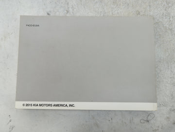 2015 Kia Optima Owners Manual Book Guide P/N:F4CO-EU54I OEM Used Auto Parts