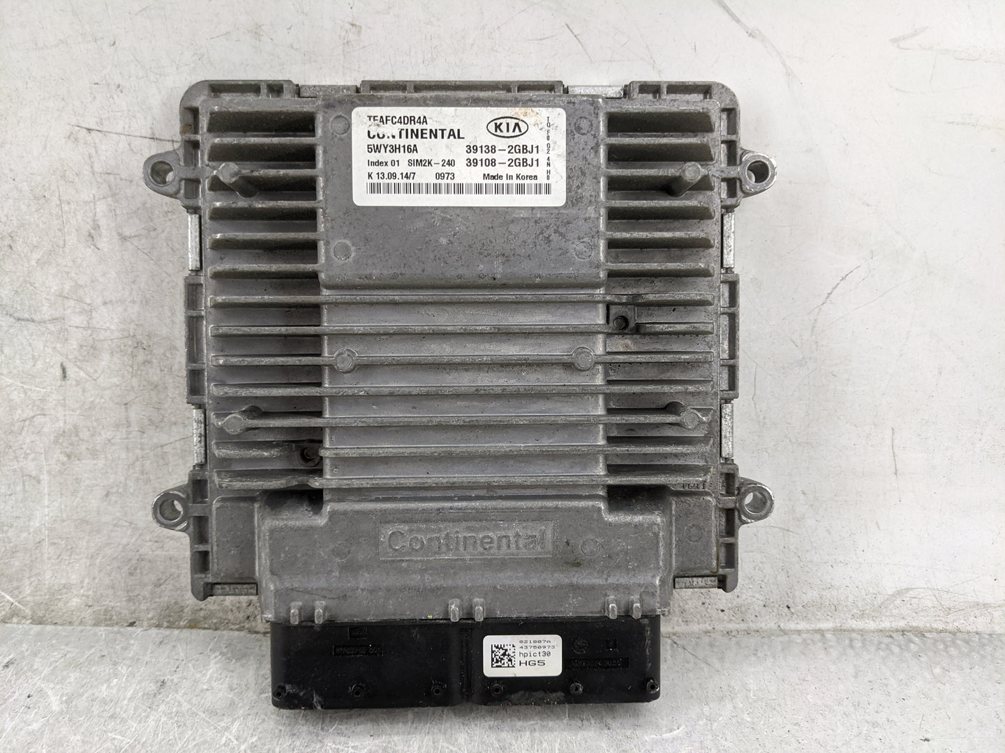 2014-2015 Kia Optima PCM Engine Control Computer ECU ECM PCU OEM P/N:39138-2GBJ1 39108-2GBJ1, 5WY3H16A Fits Fits 2014 2015 O