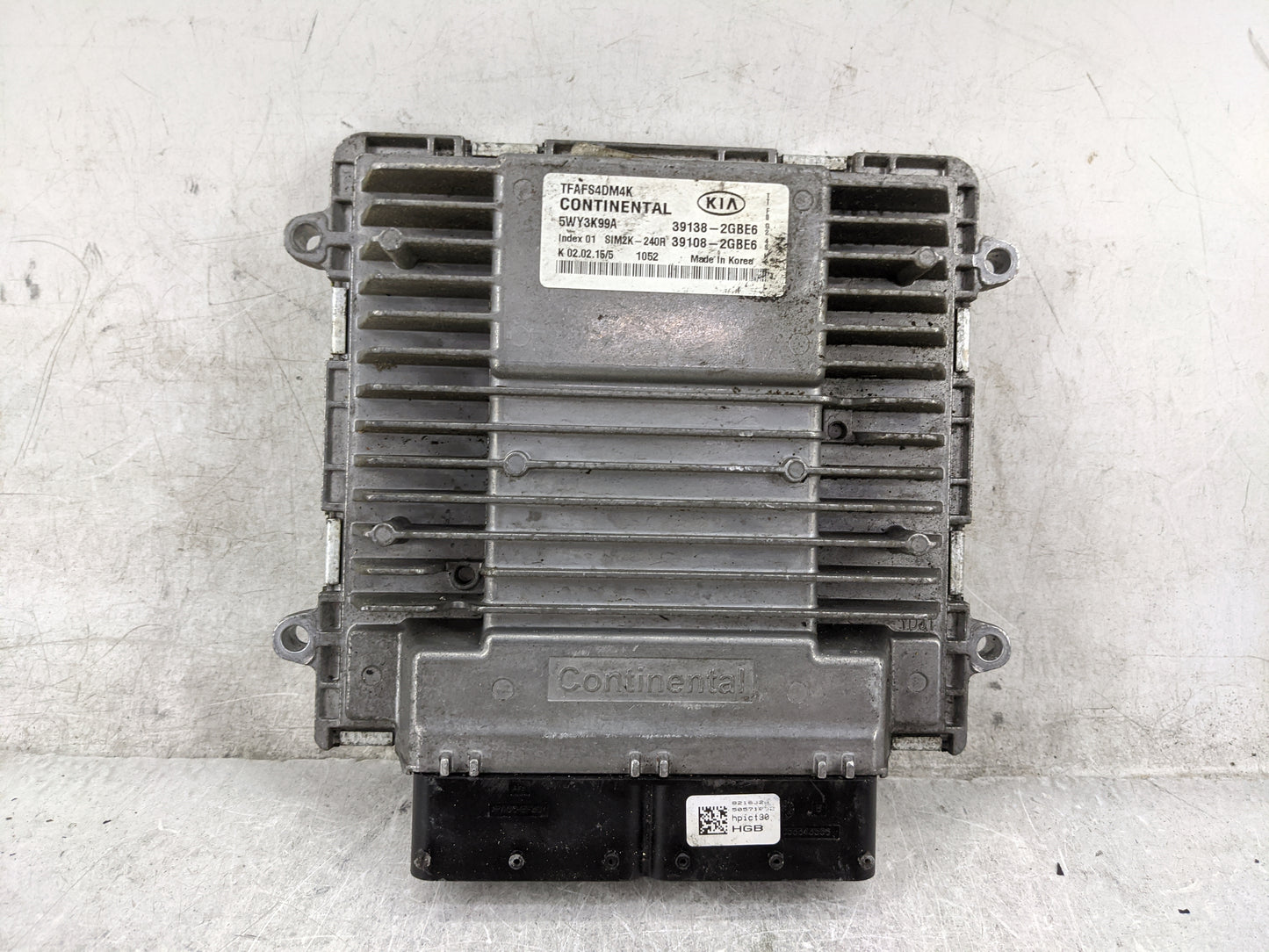 2014-2015 Kia Optima PCM Engine Control Computer ECU ECM PCU OEM P/N:39138-2GBE6 39108-2GBE6, 5WY3K99A Fits Fits 2014 2015 O