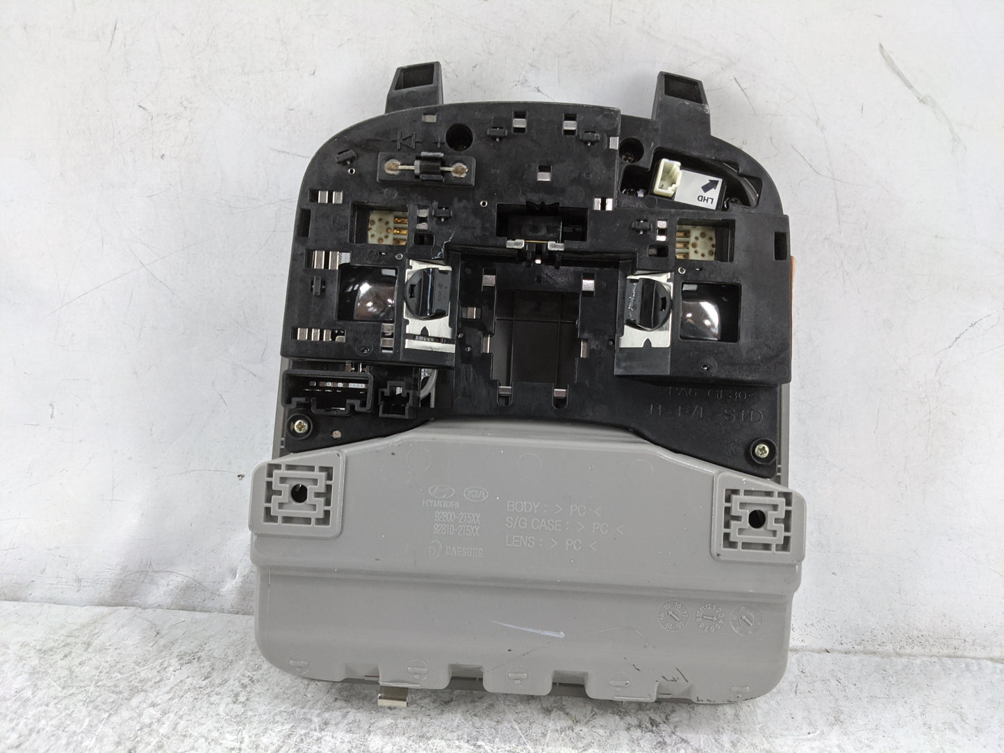 2014-2016 Kia Optima Overhead Roof Console Gray - Oemusedautoparts1.com