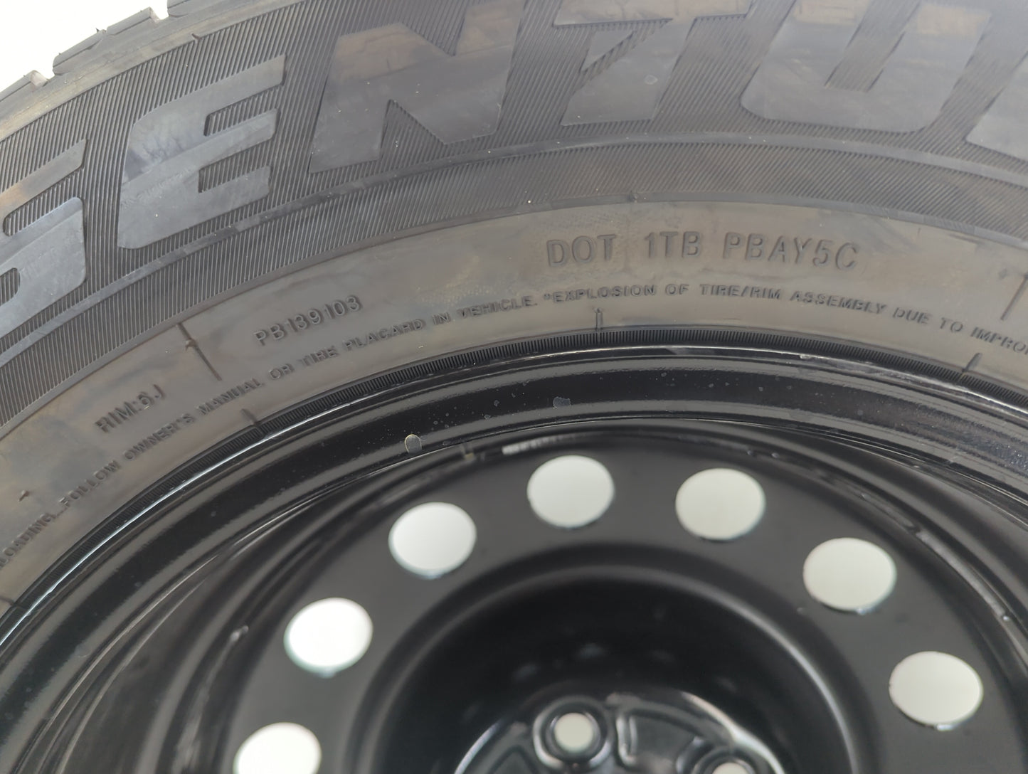 2011-2015 Kia Optima Spare Donut Tire Wheel Rim Oem 1486943 - Oemusedautoparts1.com