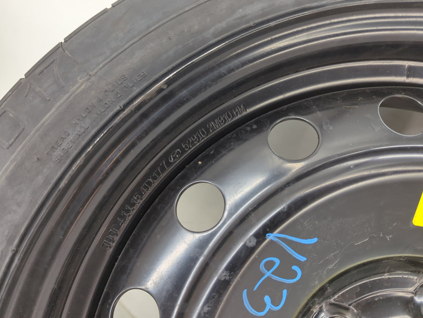 2011-2015 Kia Optima Spare Donut Tire Wheel Rim Oem 1486946 - Oemusedautoparts1.com