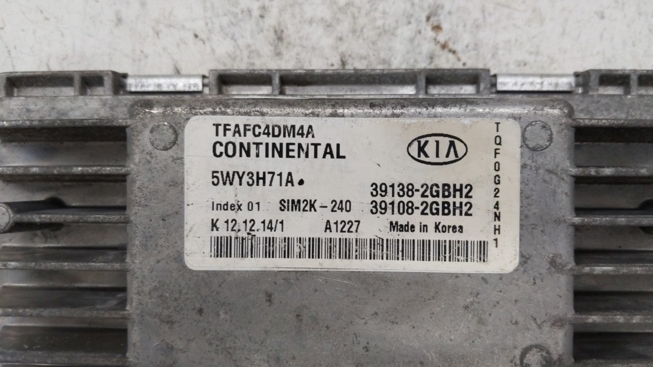 2015 Kia Optima PCM Engine Control Computer ECU ECM PCU OEM P/N:39138-2GBH2 39108-2GBH2, 391382GBH2, 391082GBH2 Fits OEM Use