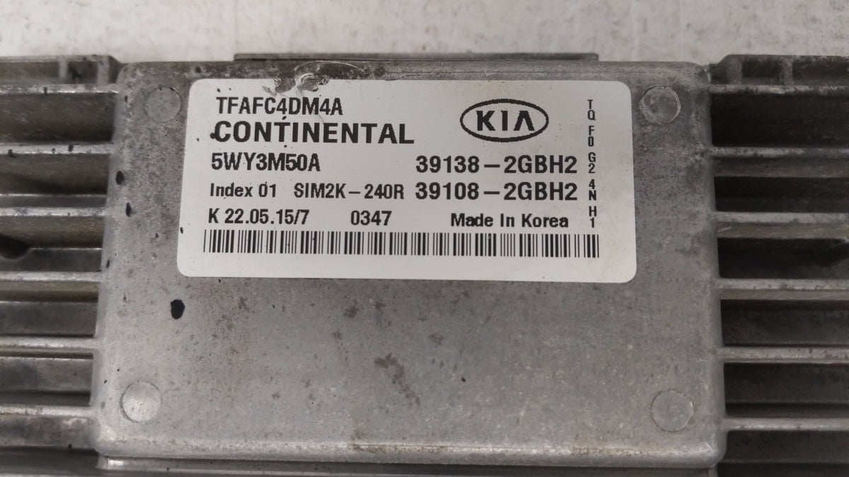 2015 Kia Optima PCM Engine Control Computer ECU ECM PCU OEM P/N:39138-2GBH2 39108-2GBH2, 391382GBH2, 391082GBH2 OEM Used Aut