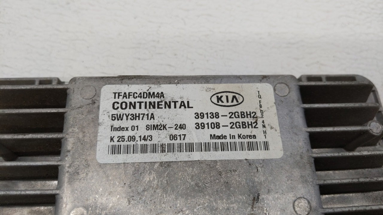 2015 Kia Optima PCM Engine Control Computer ECU ECM PCU OEM P/N:39138-2GBH2 39108-2GBH2, 391382GBH2, 391082GBH2 Fits OEM Use