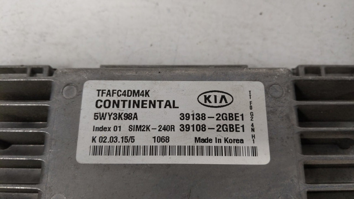 2014-2015 Kia Optima PCM Engine Control Computer ECU ECM PCU OEM P/N:39108-2GBE1 39138-2GBE1, 391082GBE1 Fits 2014 2015 OEM 