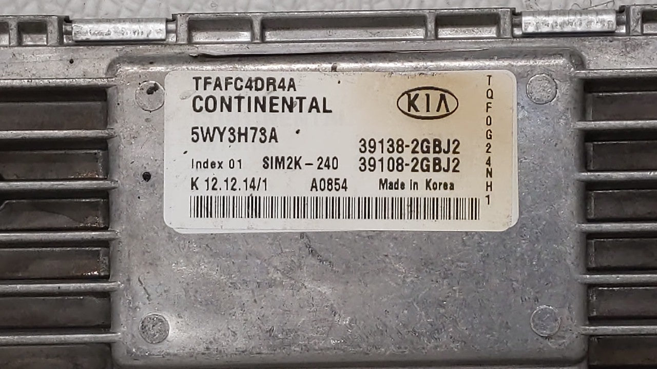 2015 Kia Optima PCM Engine Control Computer ECU ECM PCU OEM P/N:39138-2GBJ2 39108-2GBJ2, 391382GBJ2, 391082GBJ2, 39138-2GBJ1