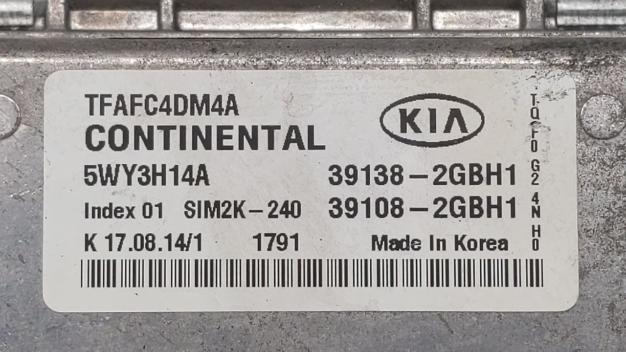 2015 Kia Optima PCM Engine Control Computer ECU ECM PCU OEM P/N:39108-2GBH1 39138-2GBH1 Fits OEM Used Auto Parts - Oemusedau