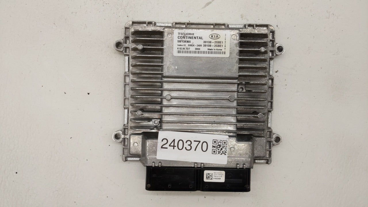 2014-2015 Kia Optima PCM Engine Control Computer ECU ECM PCU OEM P/N:39108-2GBE1 39138-2GBE1, 391082GBE1 Fits Fits 2014 2015