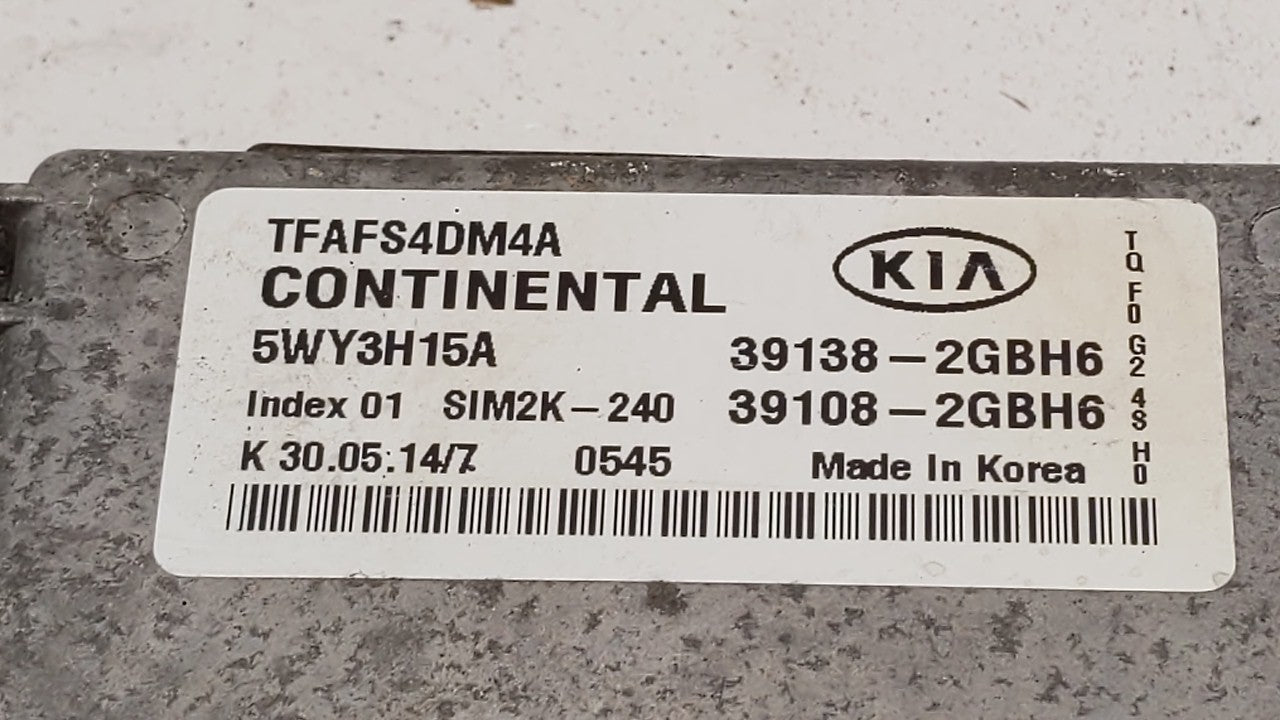 2015 Kia Optima PCM Engine Control Computer ECU ECM PCU OEM P/N:39138-2GBH6 39108-2GBH6 Fits OEM Used Auto Parts - Oemusedau