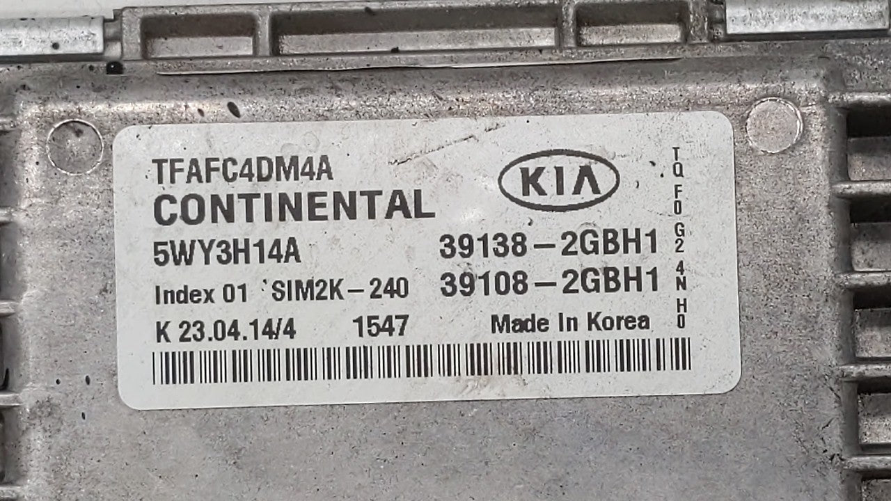 2015 Kia Optima PCM Engine Control Computer ECU ECM PCU OEM P/N:39108-2GBH1 39138-2GBH1 Fits OEM Used Auto Parts - Oemusedau