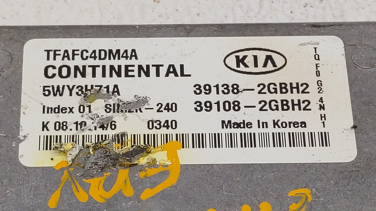 2015 Kia Optima PCM Engine Control Computer ECU ECM PCU OEM P/N:39138-2GBH2 39108-2GBH2, 391382GBH2, 391082GBH2 Fits OEM Use