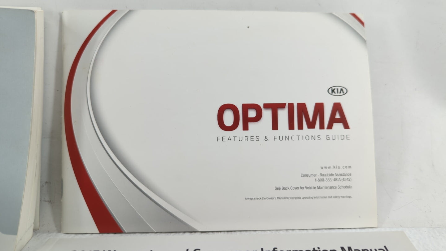 2015 Kia Optima Owners Manual Book Guide OEM Used Auto Parts - Oemusedautoparts1.com