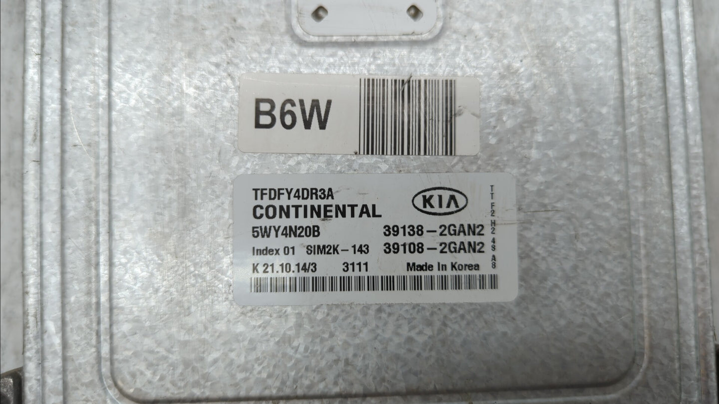 2015-2016 Kia Optima PCM Engine Control Computer ECU ECM PCU OEM P/N:39138-2GAN2 39108-2GAN2 Fits Fits 2015 2016 OEM Used Au