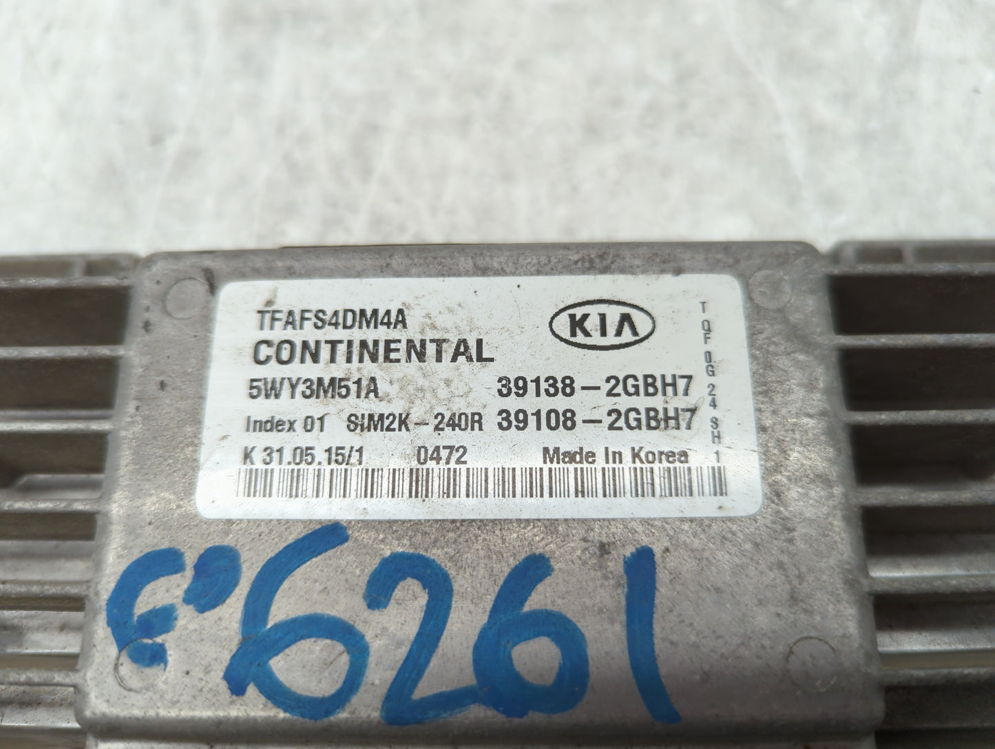 2015 Kia Optima PCM Engine Control Computer ECU ECM PCU OEM P/N:36108-2GBH7 39138-2GBH7 Fits OEM Used Auto Parts - Oemusedau