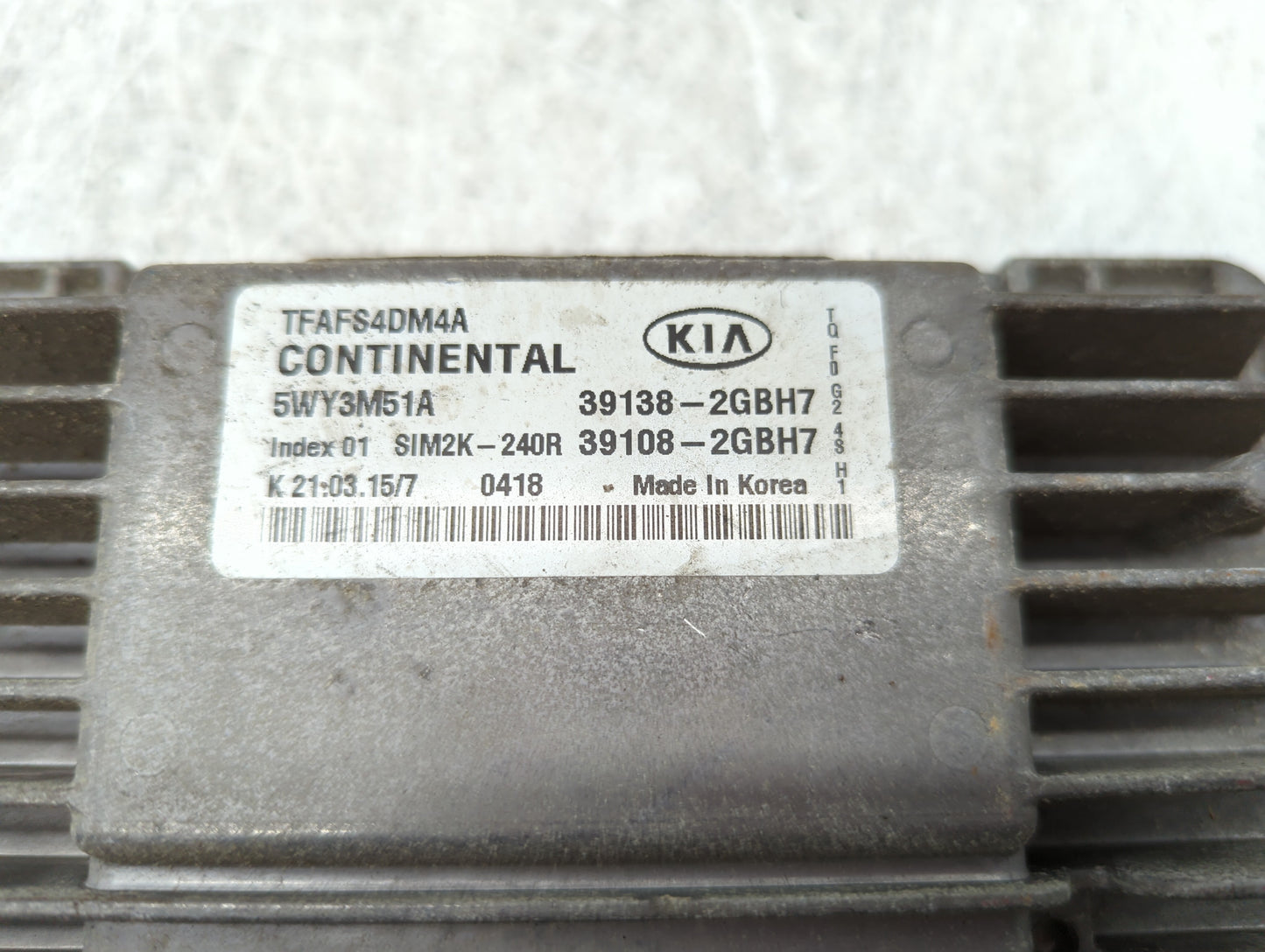 2015 Kia Optima PCM Engine Control Computer ECU ECM PCU OEM P/N:36108-2GBH7 39138-2GBH7 Fits OEM Used Auto Parts - Oemusedau