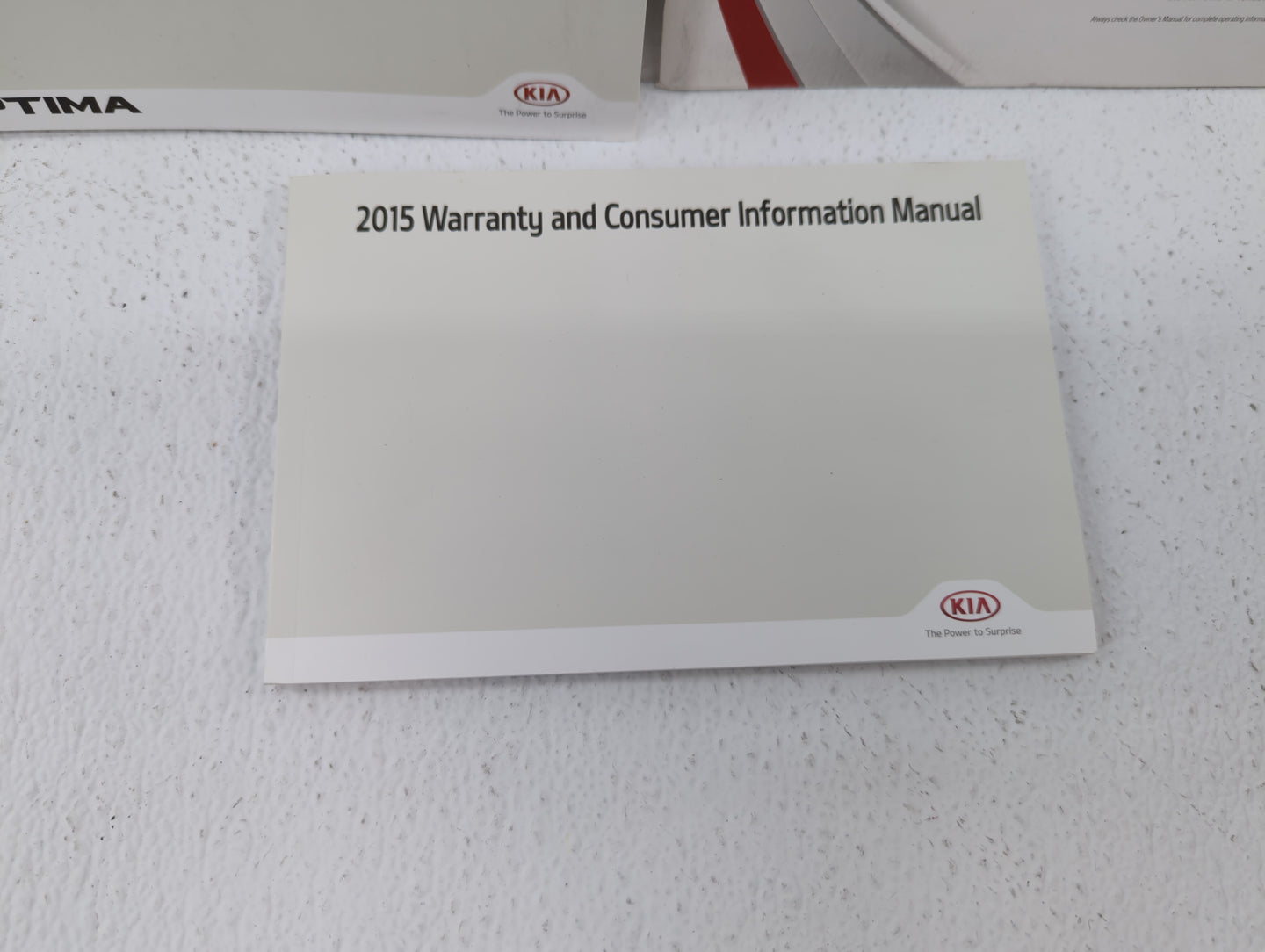 2015 Kia Optima Owners Manual Book Guide OEM Used Auto Parts - Oemusedautoparts1.com