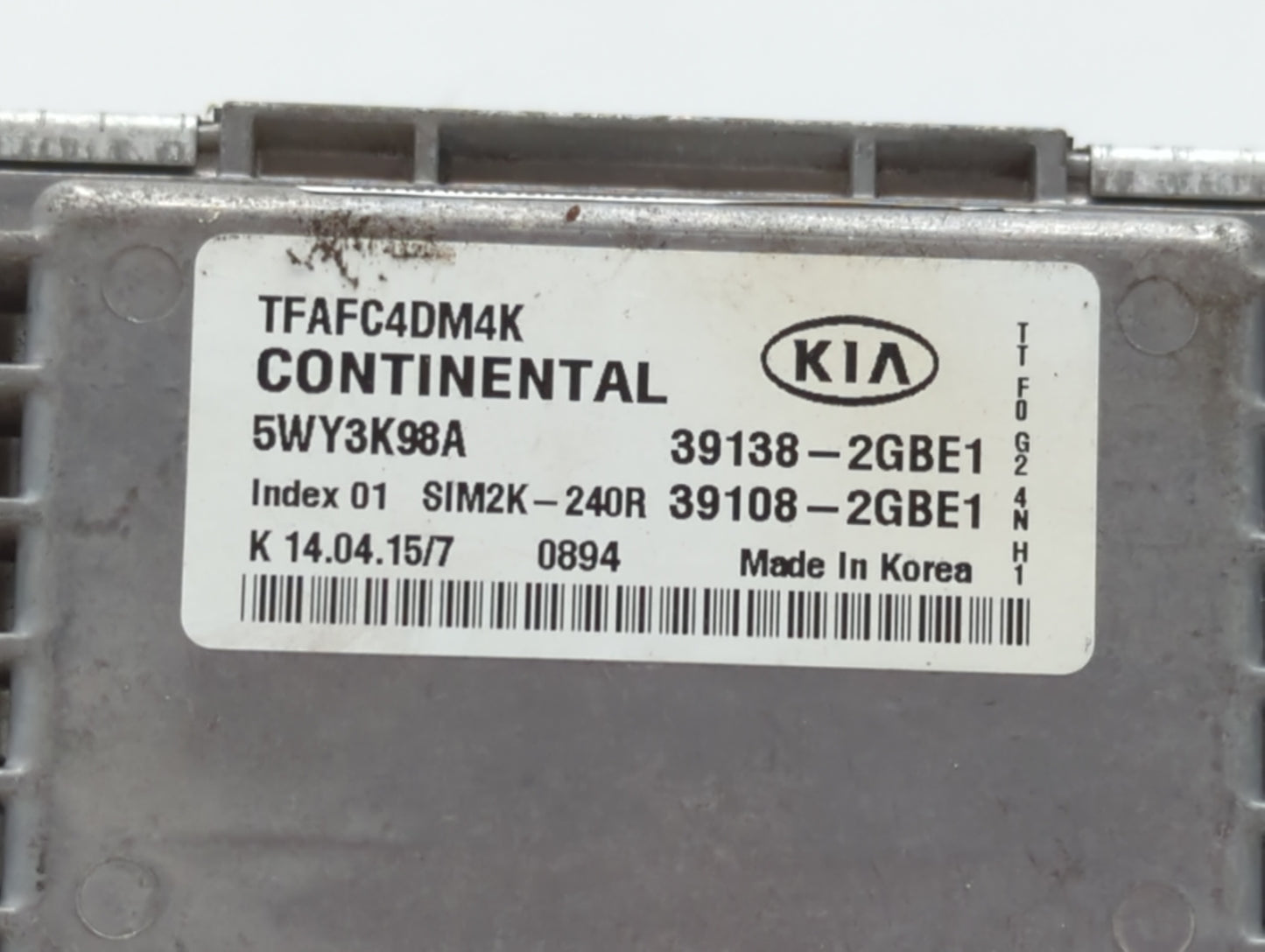 2014-2015 Kia Optima PCM Engine Control Computer ECU ECM PCU OEM P/N:391082GBE1 391082GBE0, 39138-2GBE0 Fits Fits 2014 2015 