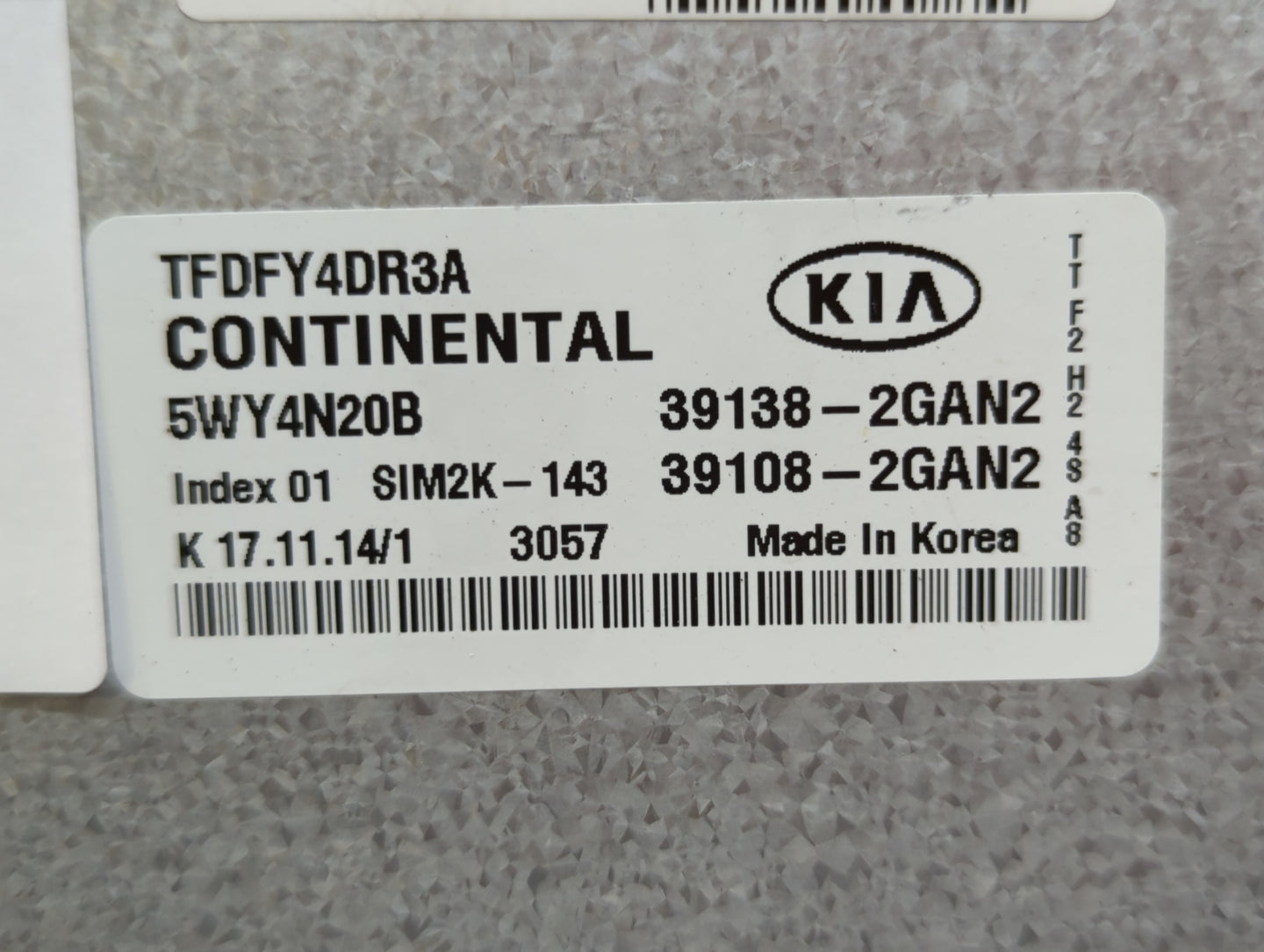 2015-2016 Kia Optima PCM Engine Control Computer ECU ECM PCU OEM P/N:39138-2GAN2 39108-2GAN2 Fits Fits 2015 2016 OEM Used Au