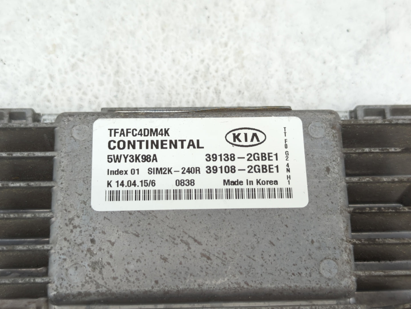 2014-2015 Kia Optima PCM Engine Control Computer ECU ECM PCU OEM P/N:39108-2GBE1 39138-2GBE1, 391082GBE1 Fits Fits 2014 2015