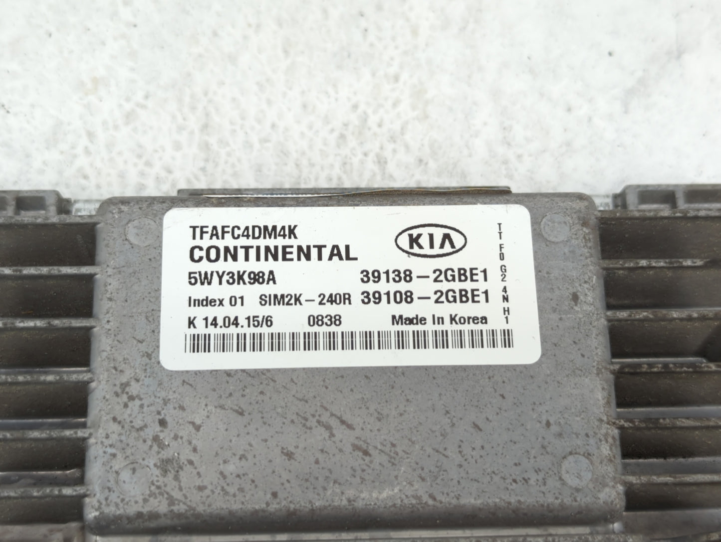 2014-2015 Kia Optima PCM Engine Control Computer ECU ECM PCU OEM P/N:39108-2GBE1 39138-2GBE1, 391082GBE1 Fits Fits 2014 2015