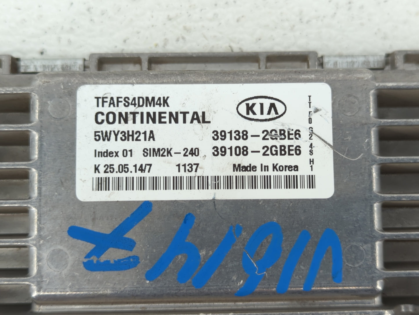 2014-2015 Kia Optima PCM Engine Control Computer ECU ECM PCU OEM P/N:39108-2GBE6 39138-2GBE6, 39108-2GBJ6 Fits Fits 2014 201