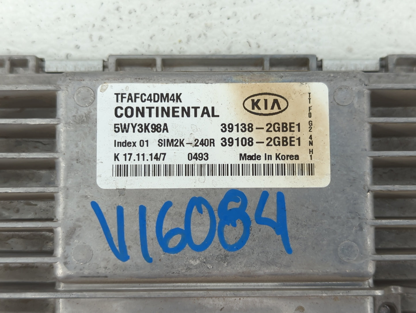 2014-2015 Kia Optima PCM Engine Control Computer ECU ECM PCU OEM P/N:39108-2GBE1 39138-2GBE1, 391082GBE1 Fits Fits 2014 2015